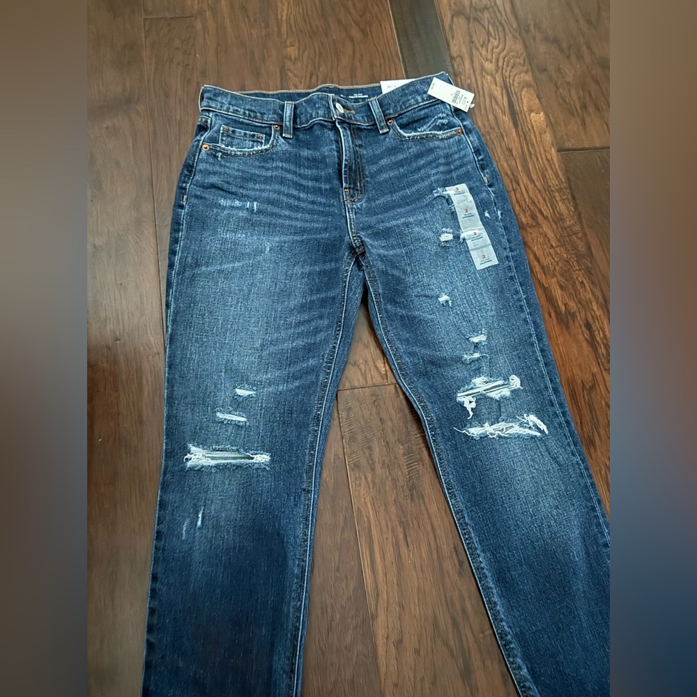 Old Navy Distressed Blue Women's Jeans - Picture 2 of 4